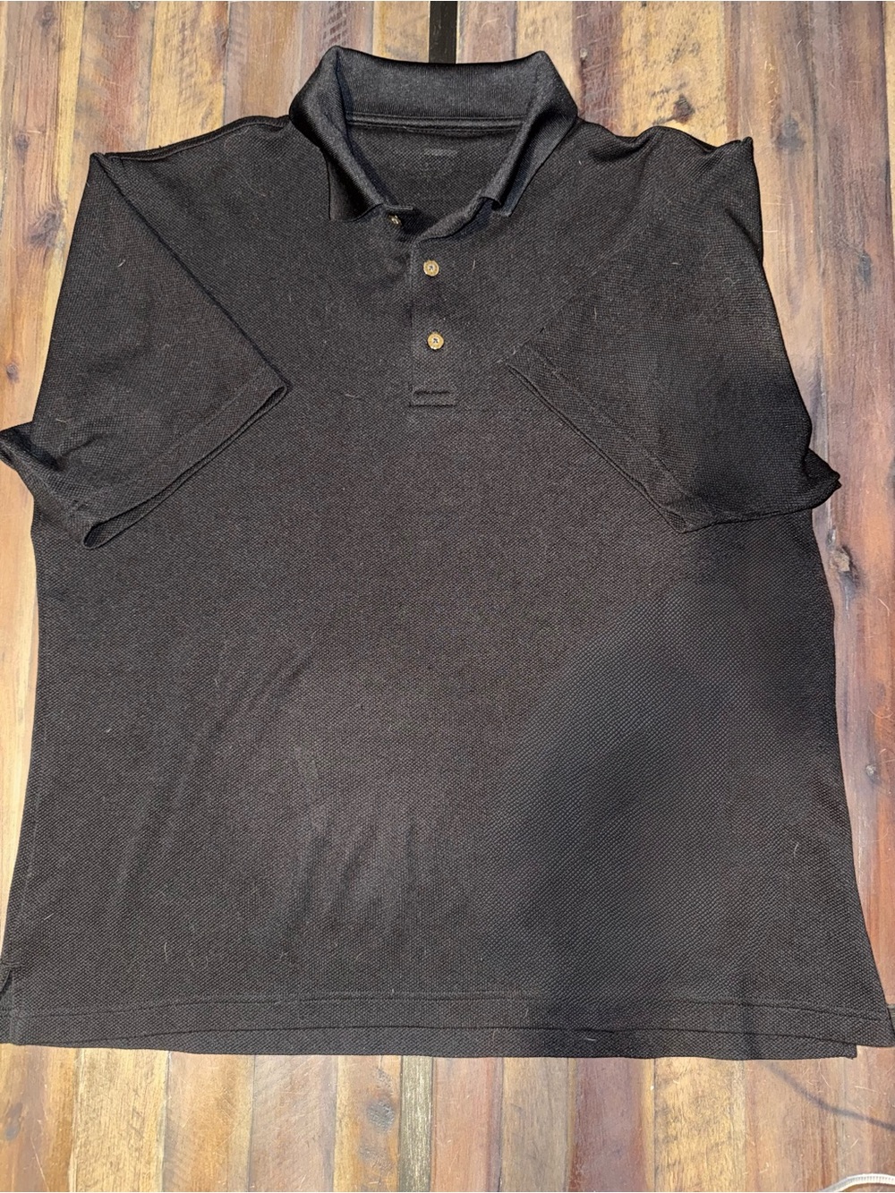 Grand Slam Black Polo Shirt with Contrast Buttons